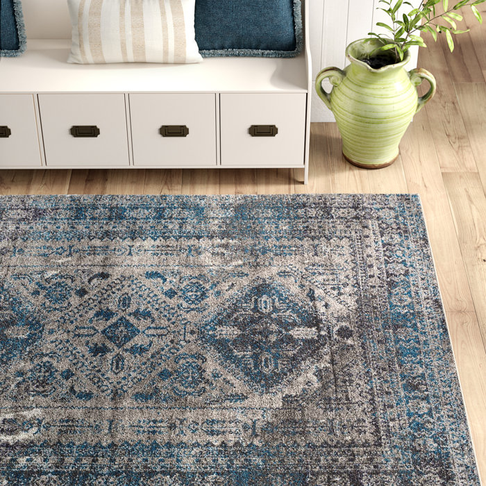 Blue Elephant Bonney Power Loom Light Grey/Charcoal Rug & Reviews